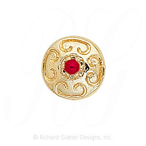 GS338 R - 14 Karat Gold Ruby Slide 
